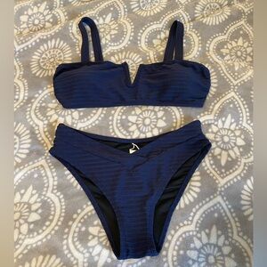 Navy Blue Women's Swim Set